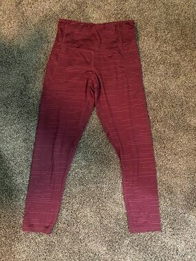 High-Waist Maroon Leggings